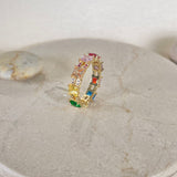 Rainbow embrace ring