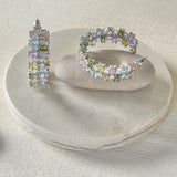 Pastel sparkling hoops