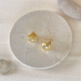 Gold orb earrings