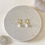 Eternity pearl hoops