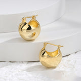 Gold orb earrings