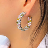 Pastel sparkling hoops