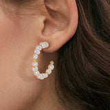 Treble Pearl Hoops